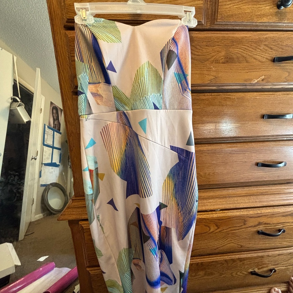 ASOS Beige Strapless Dress